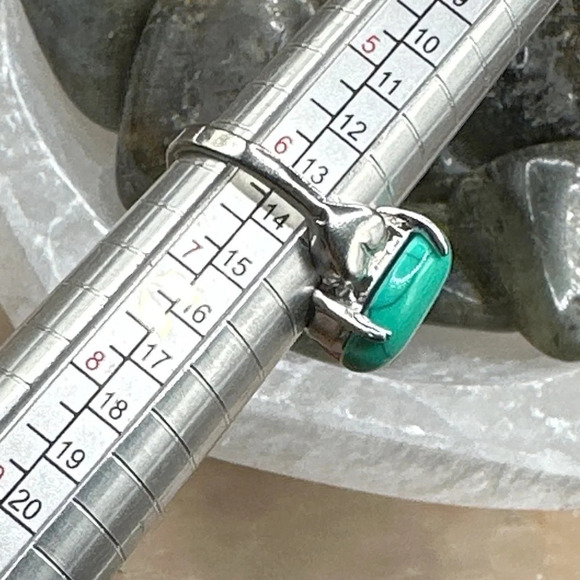 Turquoise and silver gem ring - Picture 3 of 7
